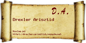 Drexler Arisztid névjegykártya